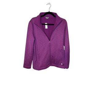 Purple Full Zip Jacket Activewear Athletic‎ Lightweight Coat NWT